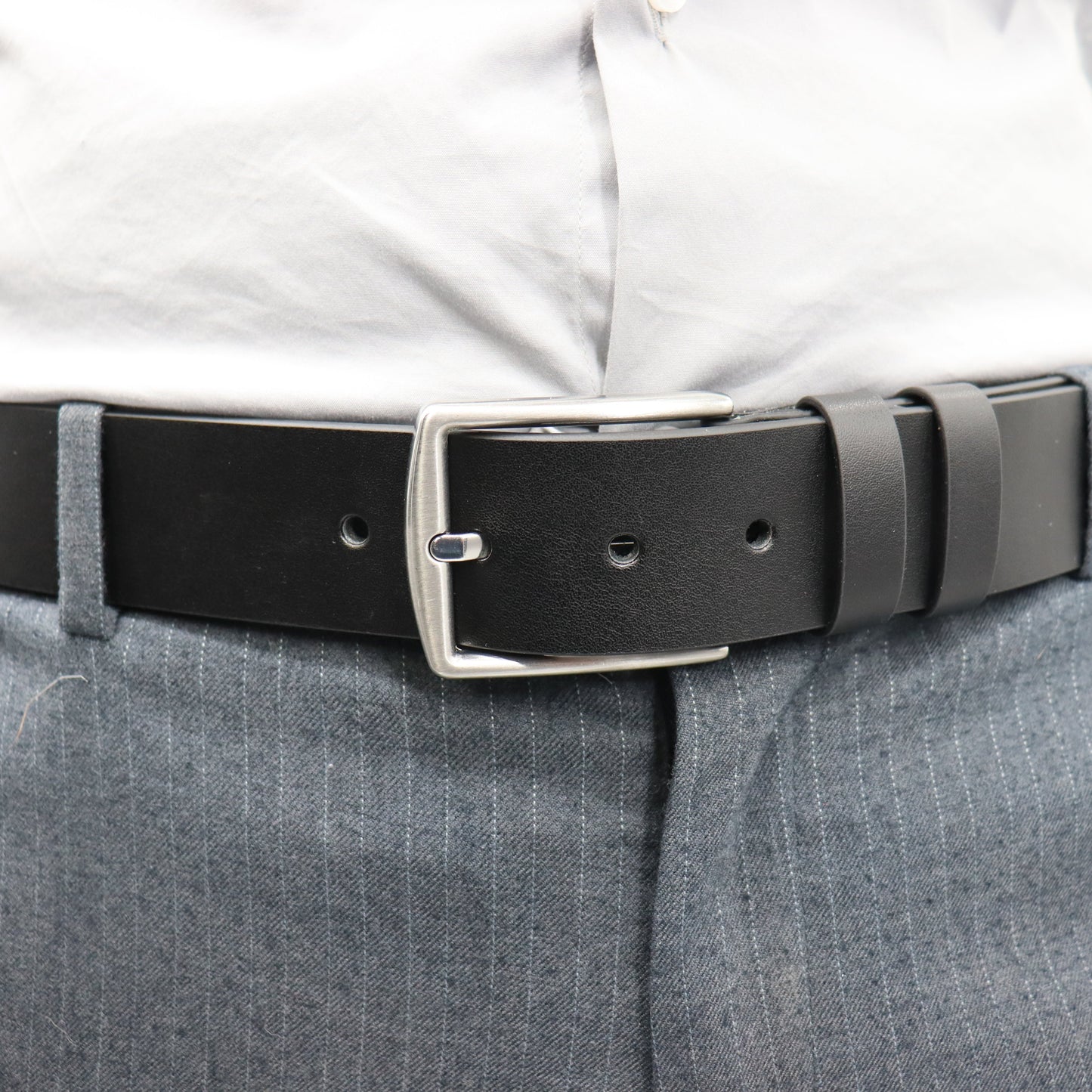 Twee Pak Riemen - Stretch Riem Met 40 Mm Jeans Riem - Leer - Zwart