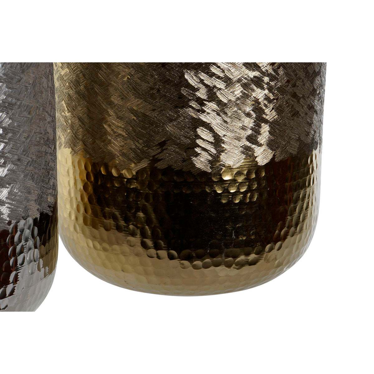 Vase DKD Home Decor Golden Silver Aluminium Modern 22 x 22 x 33 cm (2 Units)-1