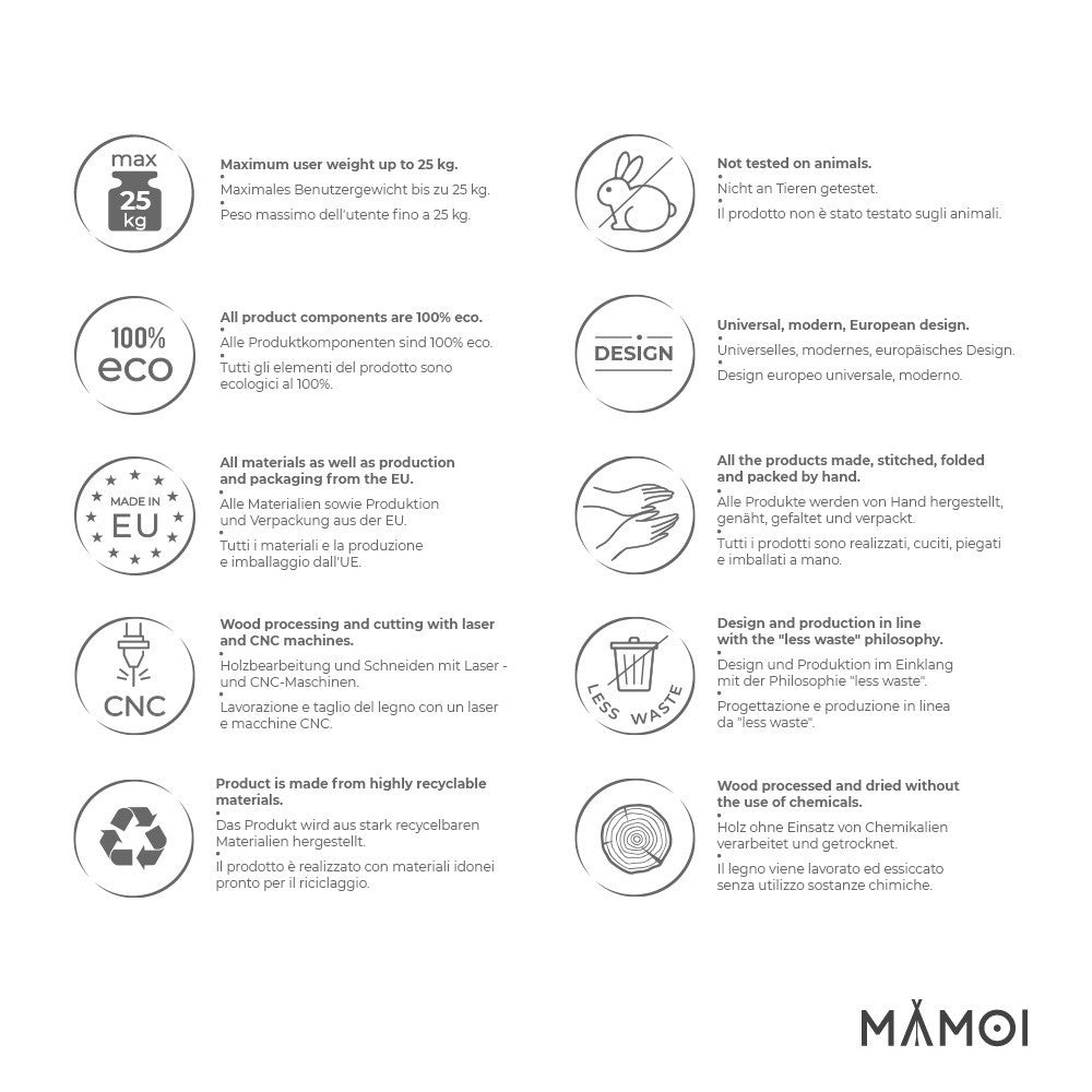 MAMOI® Babyschaukel, Baby schaukel Indoor Outdoor, Kinderschaukel aus Holz, Holzschaukel für Kinder, Schaukeln für türrahmen, Swing, Kleinkinderschaukel ab 1 jahr für Kinderzimmer-5