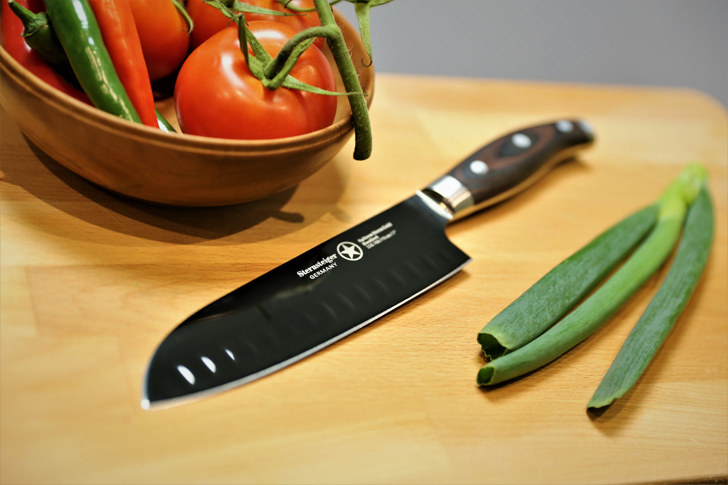 Santoku-Messer (7"/18cm) + Schälmesser (3,5"/10cm) | Sternsteiger - Titanium Kollektion-1