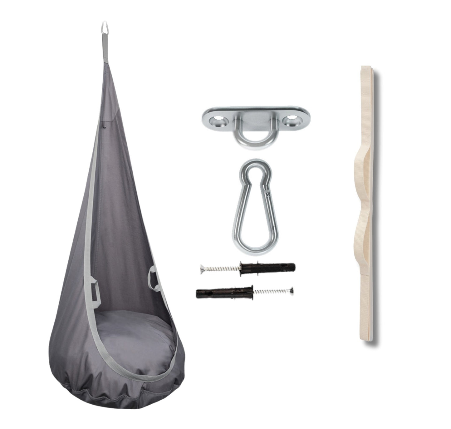 MAMOI® Hängesessel für Kinder, Schaukel für Kinderzimmer, Hängehöhle, Hängeschaukel, Sensory swing, Schaukeltuch indoor, Hängesack, Tuchschaukel, Babyschaukel, Hängetuch-0