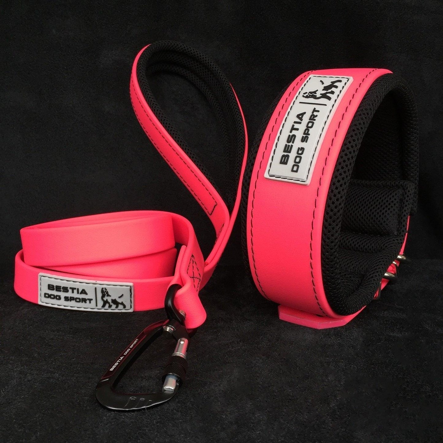 BESTIA DOG SPORT Taktische Leine Neon Pink-2