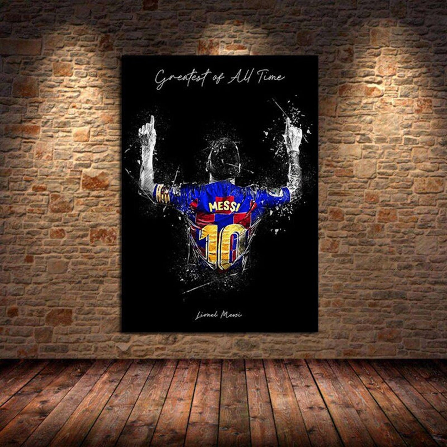 Poster Fußball Christiano Ronaldo und Messi als Deko Print ohne Rahmen-3