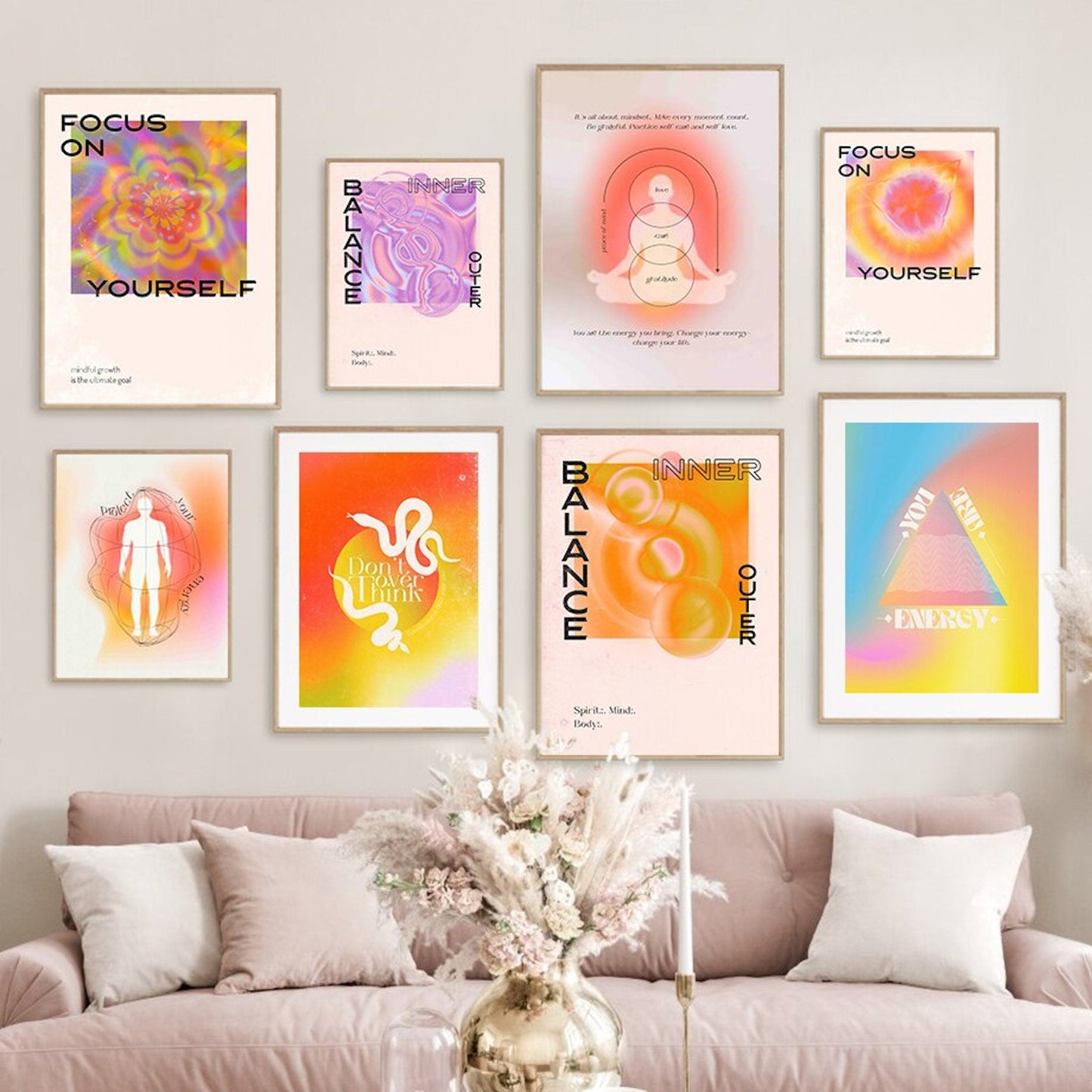 Poster Fokussieren, Gleichgewicht und Energie als Deko Print ohne Rahmen-1