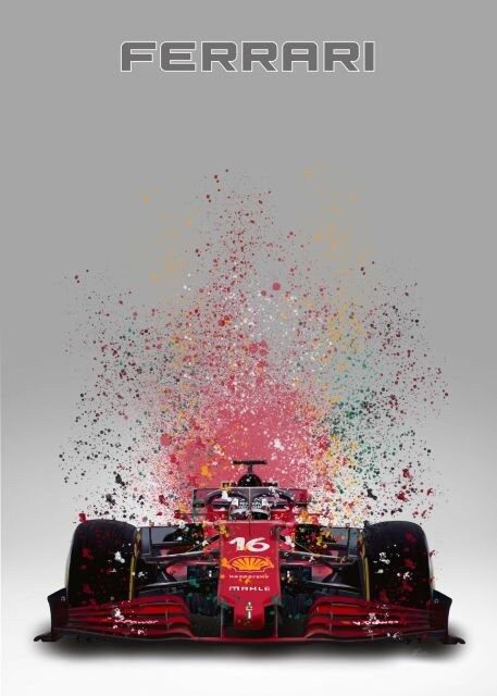 Poster Formel 1 Rennwagen Aquarell I Deko Print ohne Rahmen-6