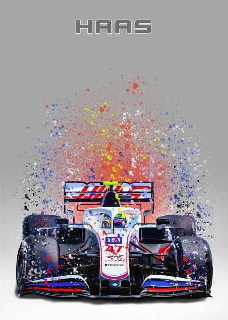 Poster Formel 1 Rennwagen Aquarell I Deko Print ohne Rahmen-2
