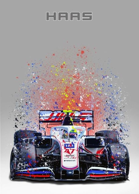 Poster Formel 1 Rennwagen Aquarell I Deko Print ohne Rahmen-3