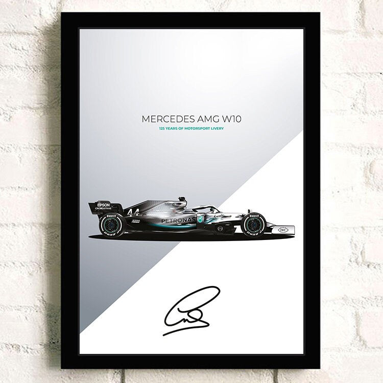 Poster Formel 1 Rennwagen Grand Prix Rennfahrer Signature I Deko Print ohne Rahmen-5