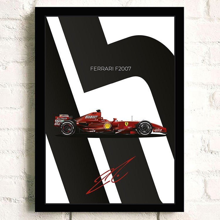 Poster Formel 1 Rennwagen Grand Prix Rennfahrer Signature I Deko Print ohne Rahmen-9