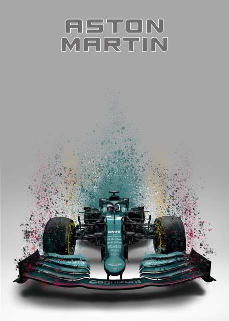 Poster Formel 1 Rennwagen Aquarell I Deko Print ohne Rahmen-4