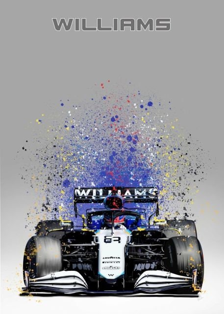 Poster Formel 1 Rennwagen Aquarell I Deko Print ohne Rahmen-5