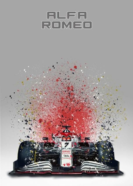 Poster Formel 1 Rennwagen Aquarell I Deko Print ohne Rahmen-8