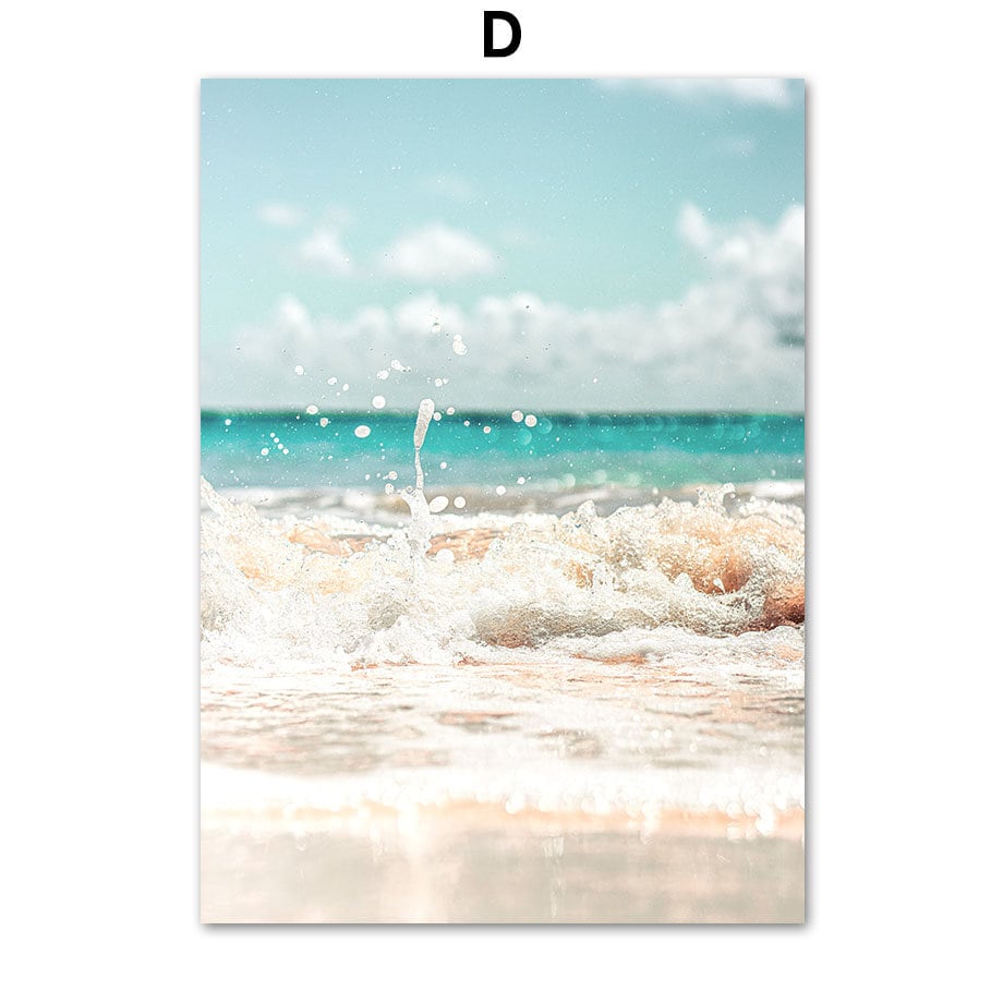 Poster Sonnenschein Hängematte Palmen Meer Buggy Strandliege I Wandbilder Wohnzimmer & Schlafzimmer I Wand Deko I Kunst Druck I ohne Rahmen-4