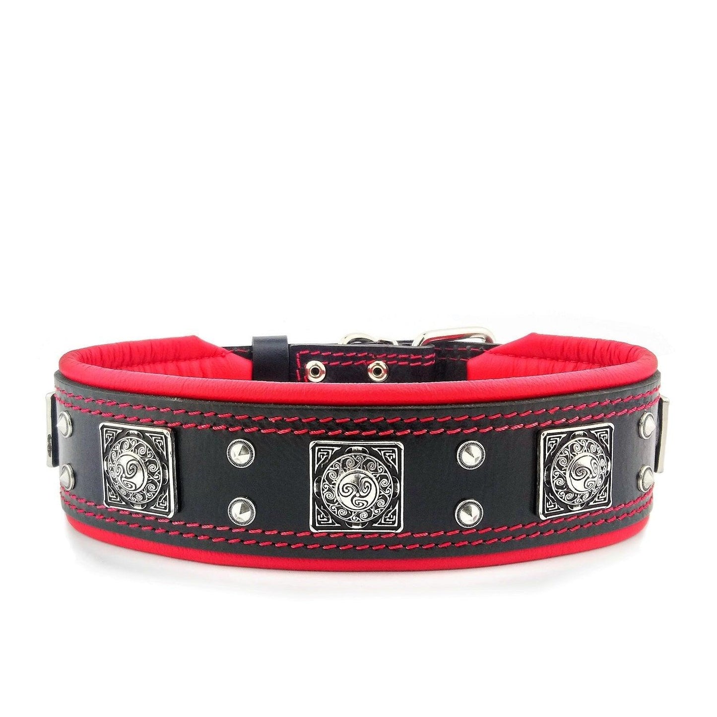 Das „Eros“ Halsband – 6,5 cm (2,5 Zoll) breit Schwarz & Rot-2