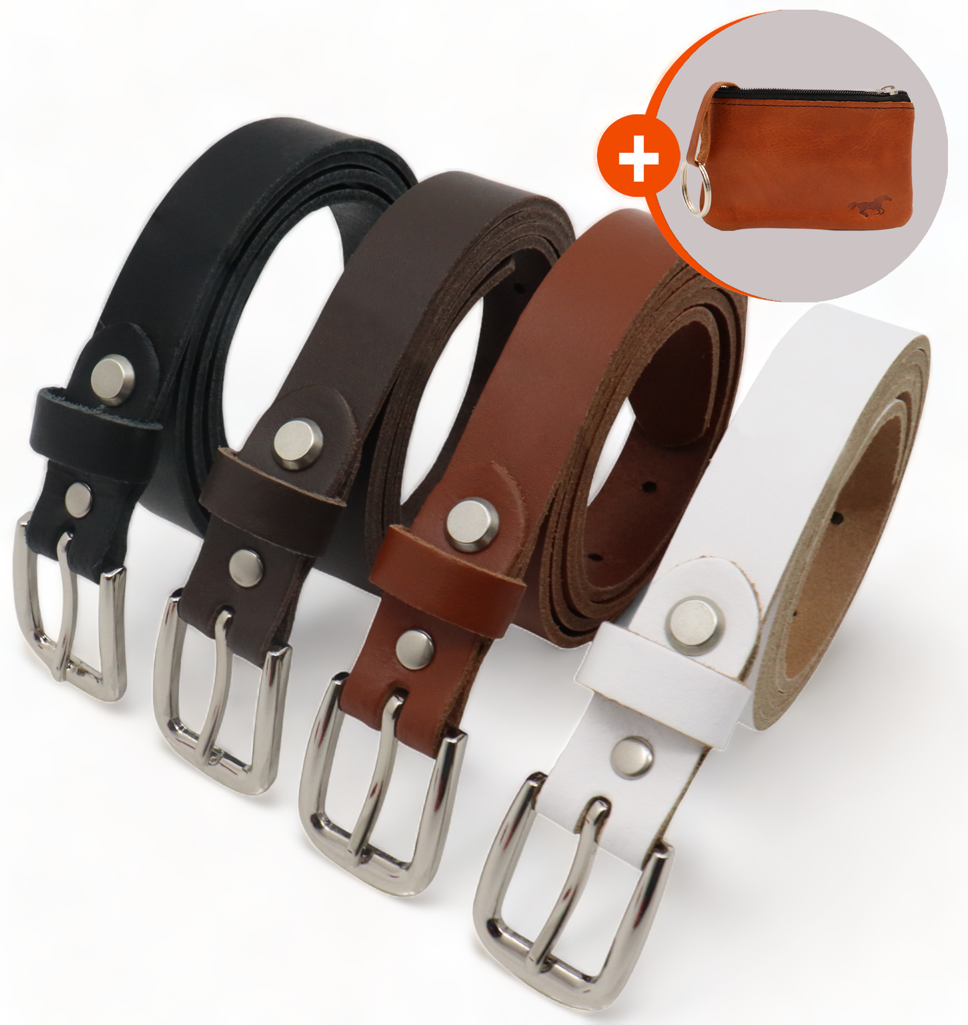 Riem Dames - 2 Cm Riem -  4 Stuks - Dames Riem - Riem Vrouw - Leer