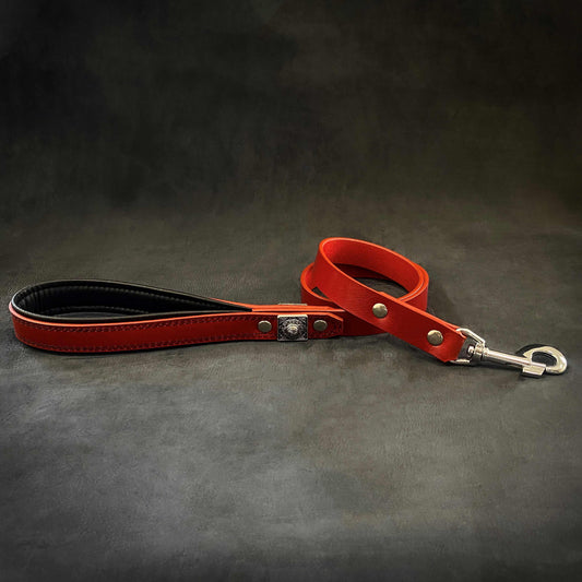 Die rote Hundeleine "Eros", 2,5 cm breit.-0
