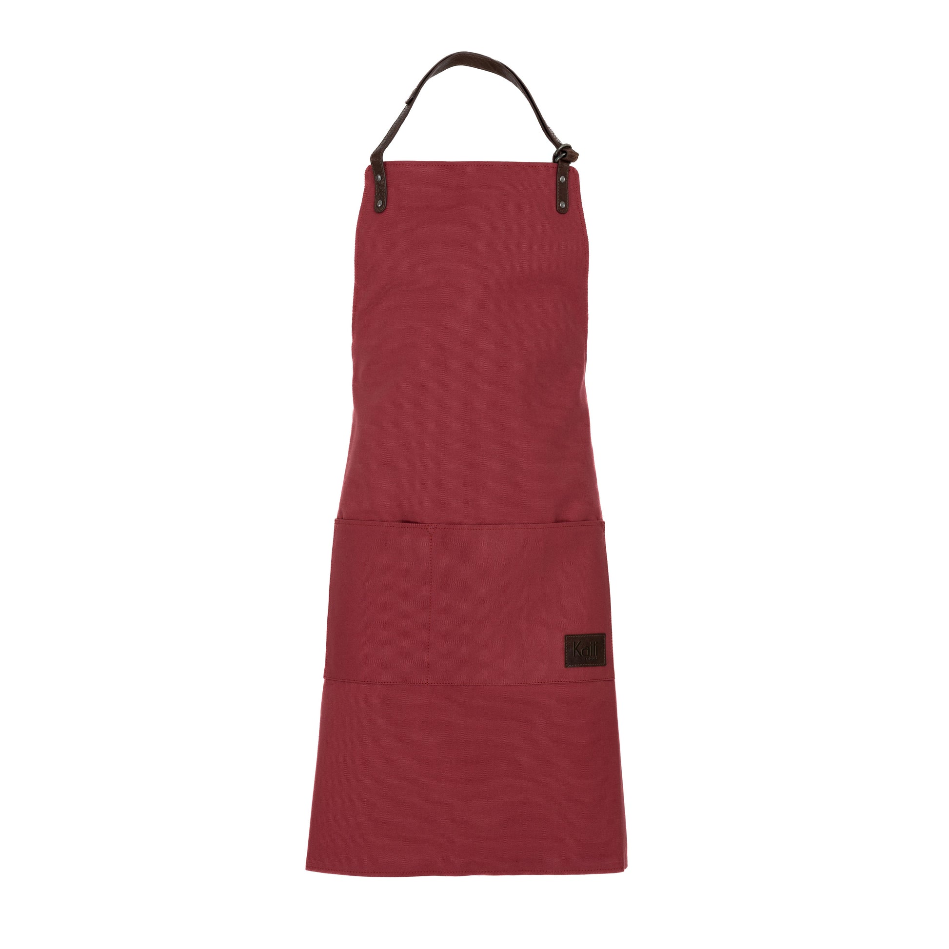 Arbeitsschürze aus Canvas und echtem Leder, Made in Italy und aus 100 % Baumwoll-Canvas und hochwertigem Leder - handgefertigt.-0
