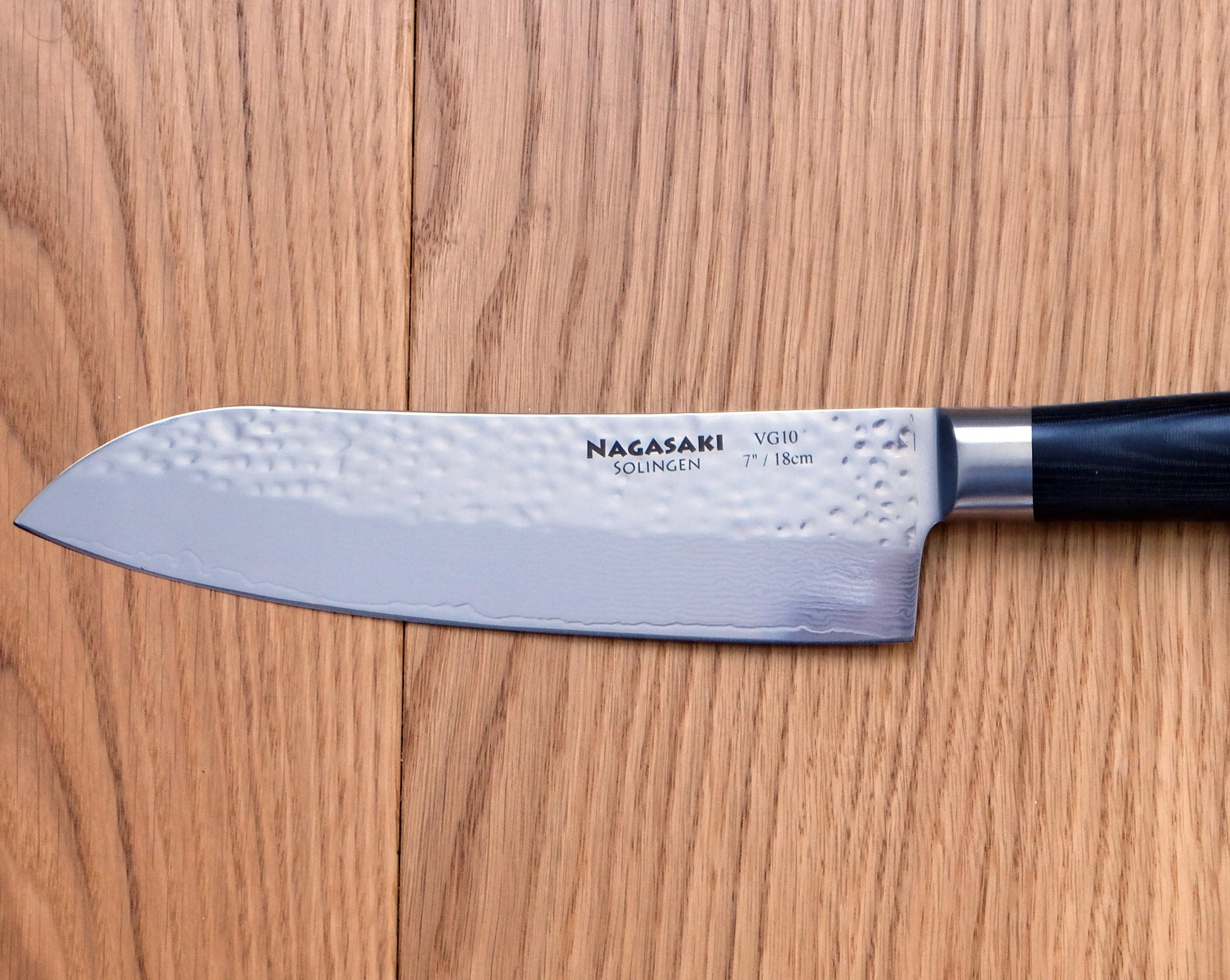 Nagasaki Solingen | handgehämmertes Santokumesser-0