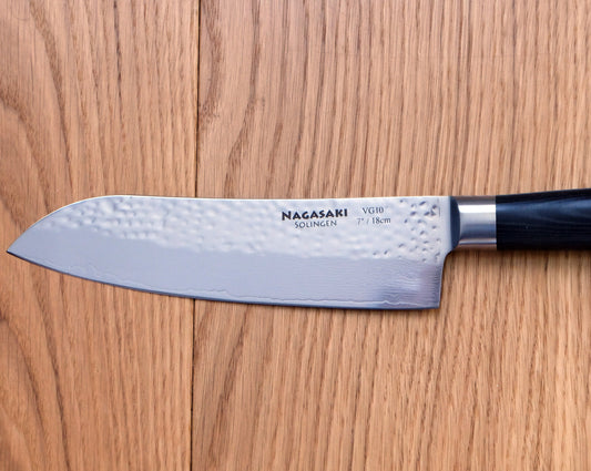 Nagasaki Solingen | handgehämmertes Santokumesser-0