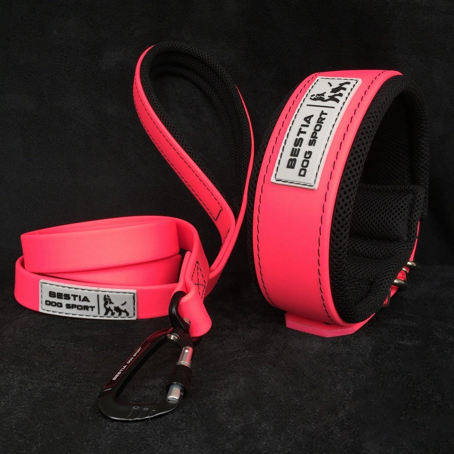 BESTIA DOG SPORT Taktische Leine Neon Pink-2