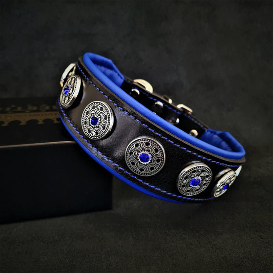 "Bijou" Halsband Schwarz & Blau-0