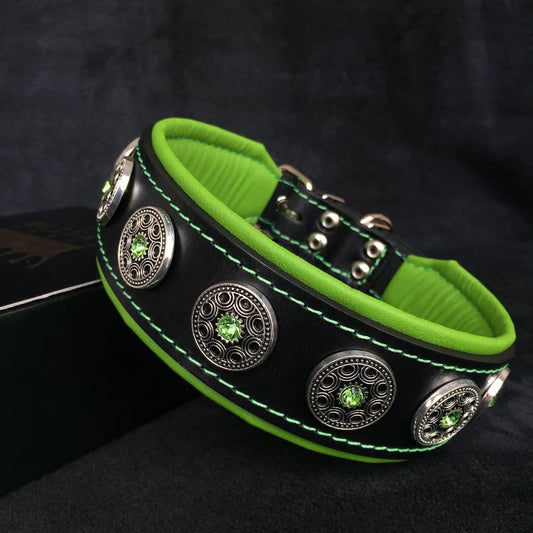 Halsband "Bijou" Schwarz /  Grün-0
