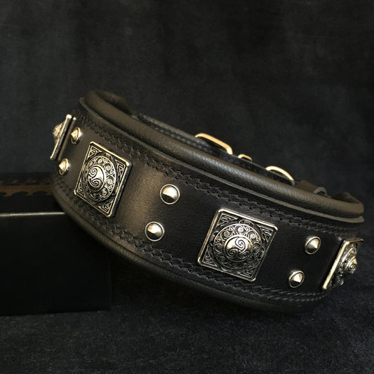 Das komplett schwarze „Eros“ Halsband – 6,5 cm (2,5 Zoll) breit-0