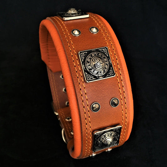 Das „Eros“ Halsband – 6,5 cm (2,5 Zoll) breit in Braun-0