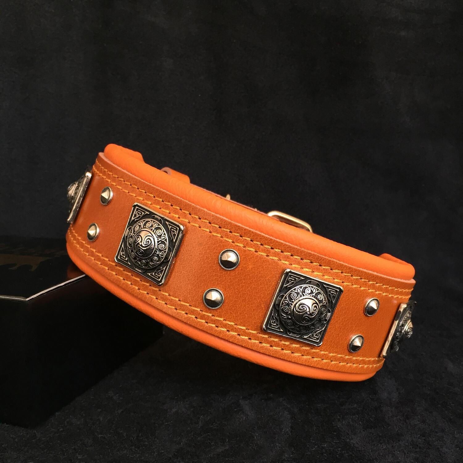 Das „Eros“ Halsband – 6,5 cm (2,5 Zoll) breit in Braun-1