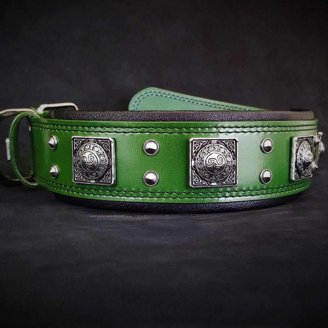 Das "Eros" Halsband – 6,3 cm breit in Grün-0
