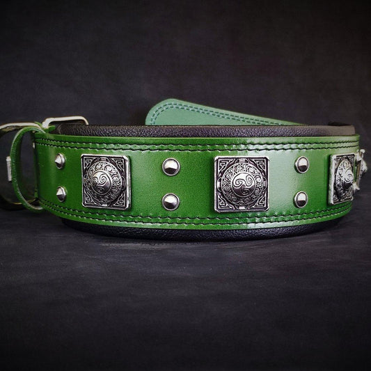 Das "Eros" Halsband – 6,3 cm breit in Grün-0